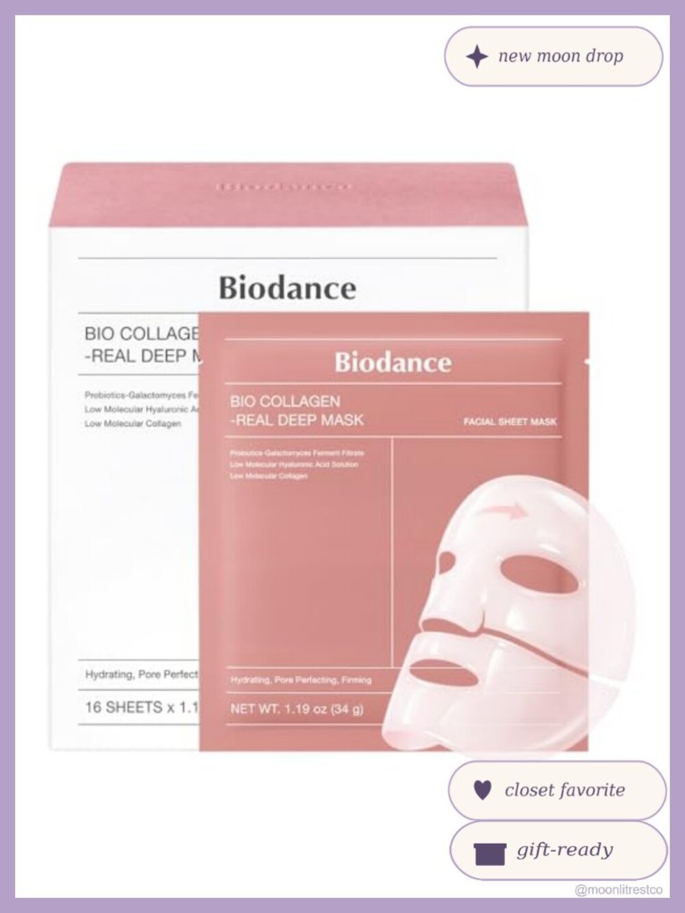 Bio-Collagen Real Deep Mask 16 Sheet Set Hydrating K-Beauty